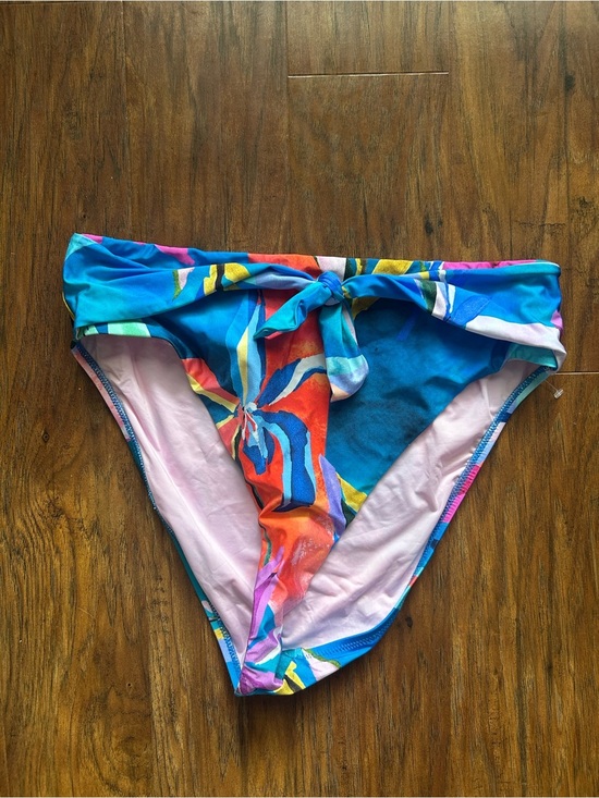 Sunshine 79 Other - Sunshine 79 Multicolored Tropical Print Faux Tie Bikini Bottom Coastal Summer